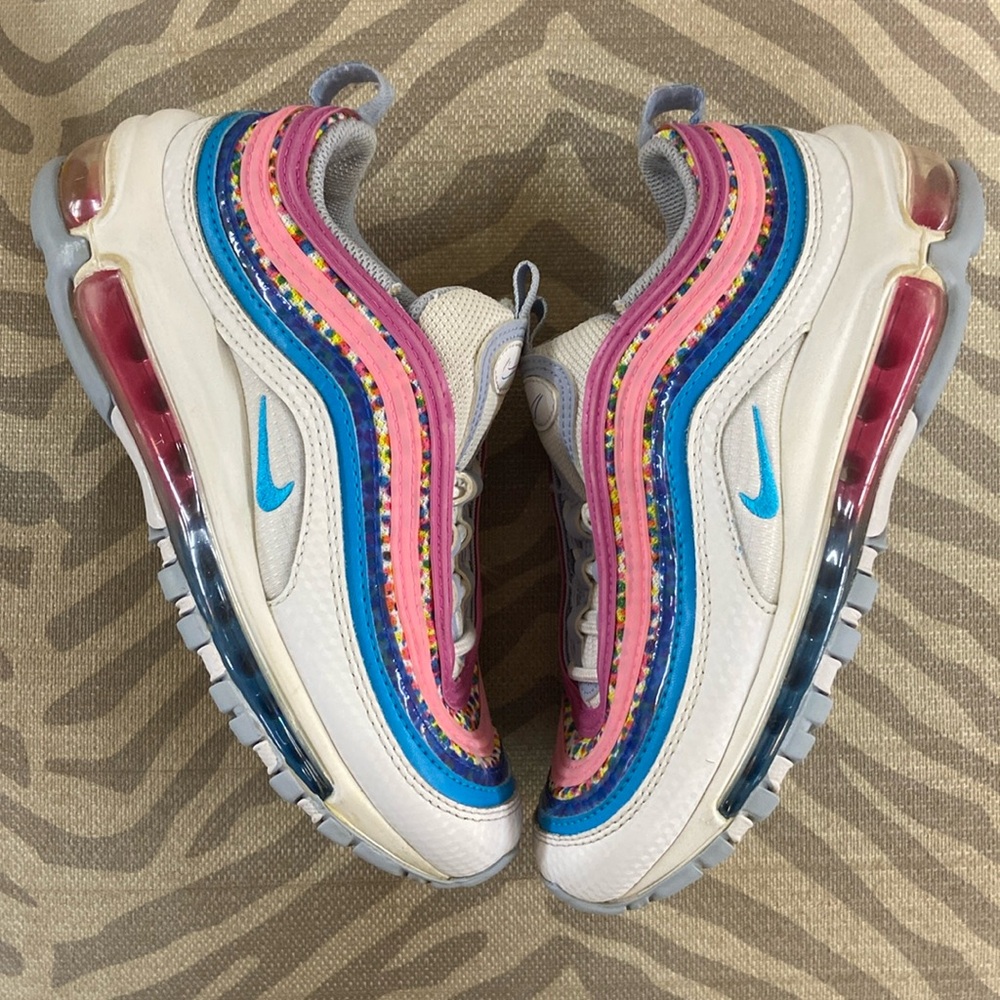 Nike Air Max 97 SE (GS)  Shoes White-Active Fuchsia Special Edition